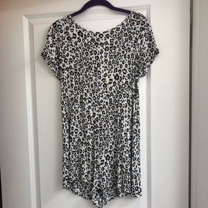 Leopard print romper